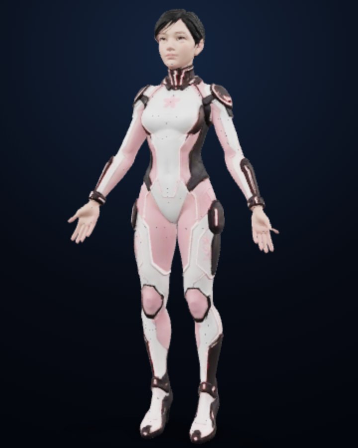 Aethel Med — Prism humanoid build, off-screen render