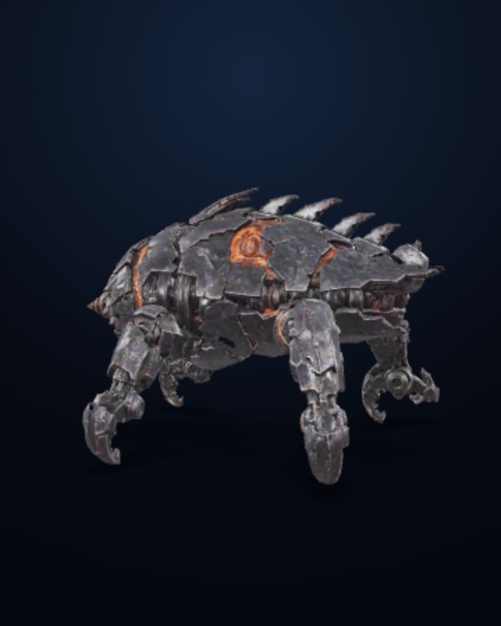 Breach-Tick — Prism creature build, off-screen render